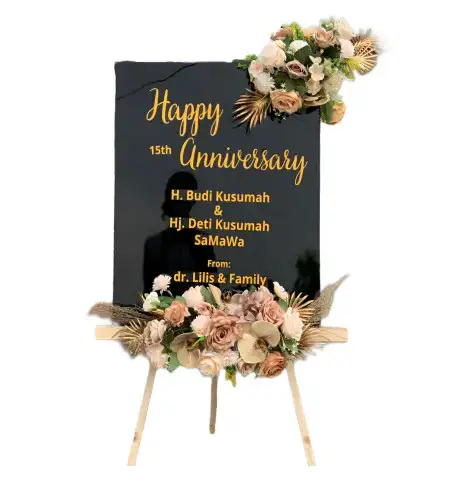 Papan Bunga Akrilik Wedding Reception Jakarta